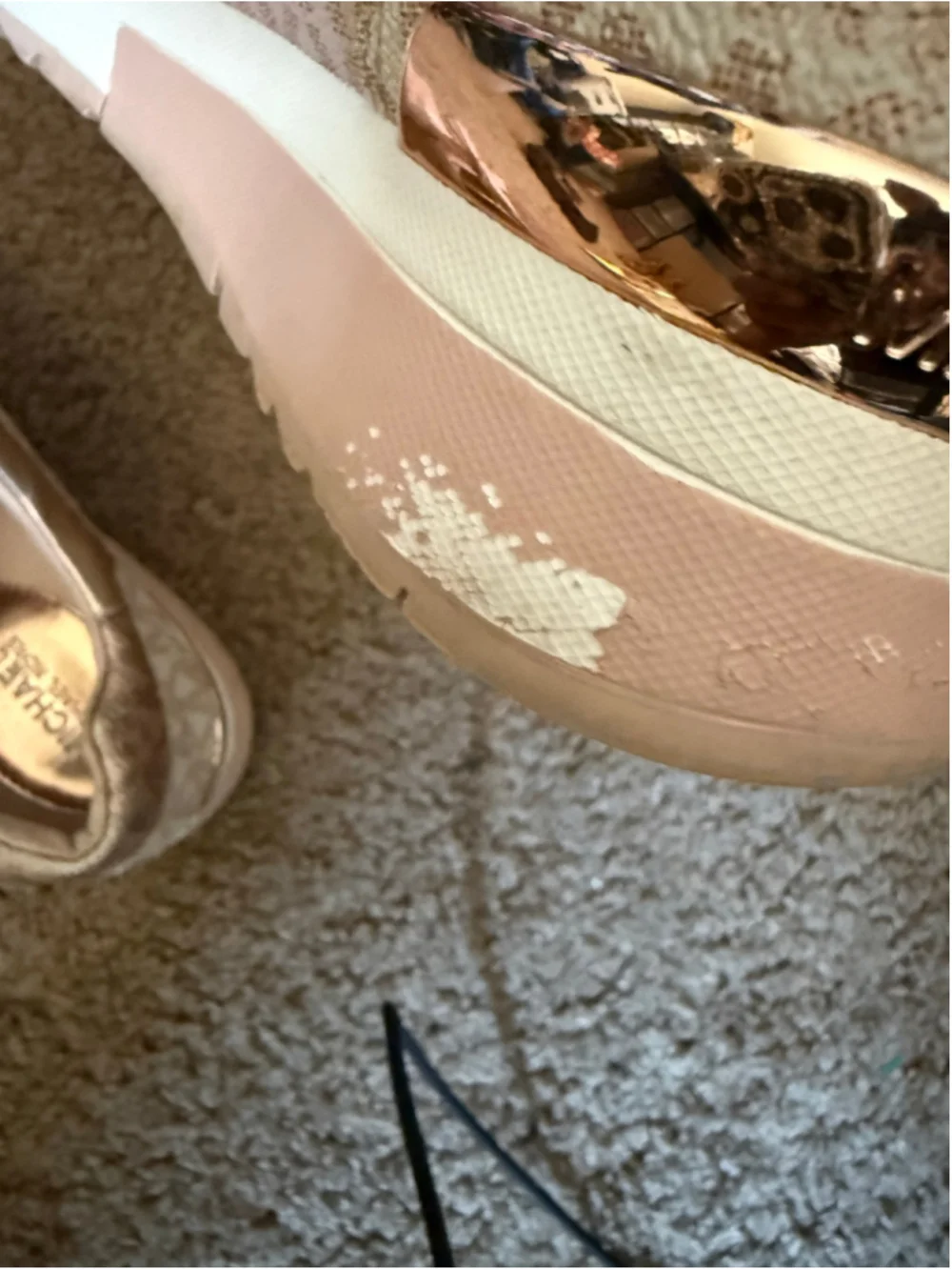 Women's Michael Kors Allie Sneakers in Pink and Rose Gold